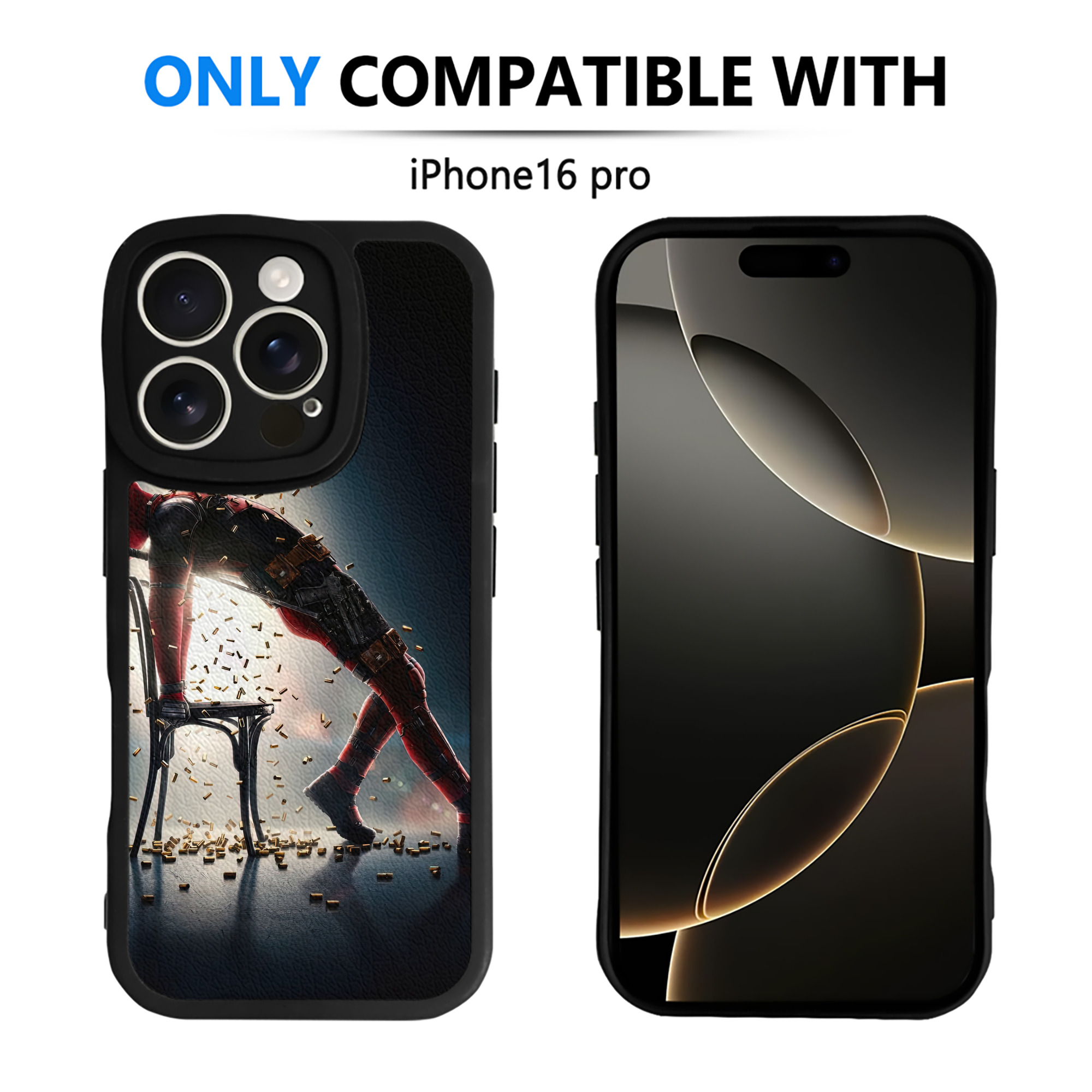 （画像用） Deadpool デッドプール 【iPhone 16シリーズ対応】シリコンスマホケース（レザー調） 材質：シリコン